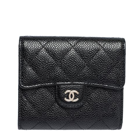 chanel quilted trifold wallet